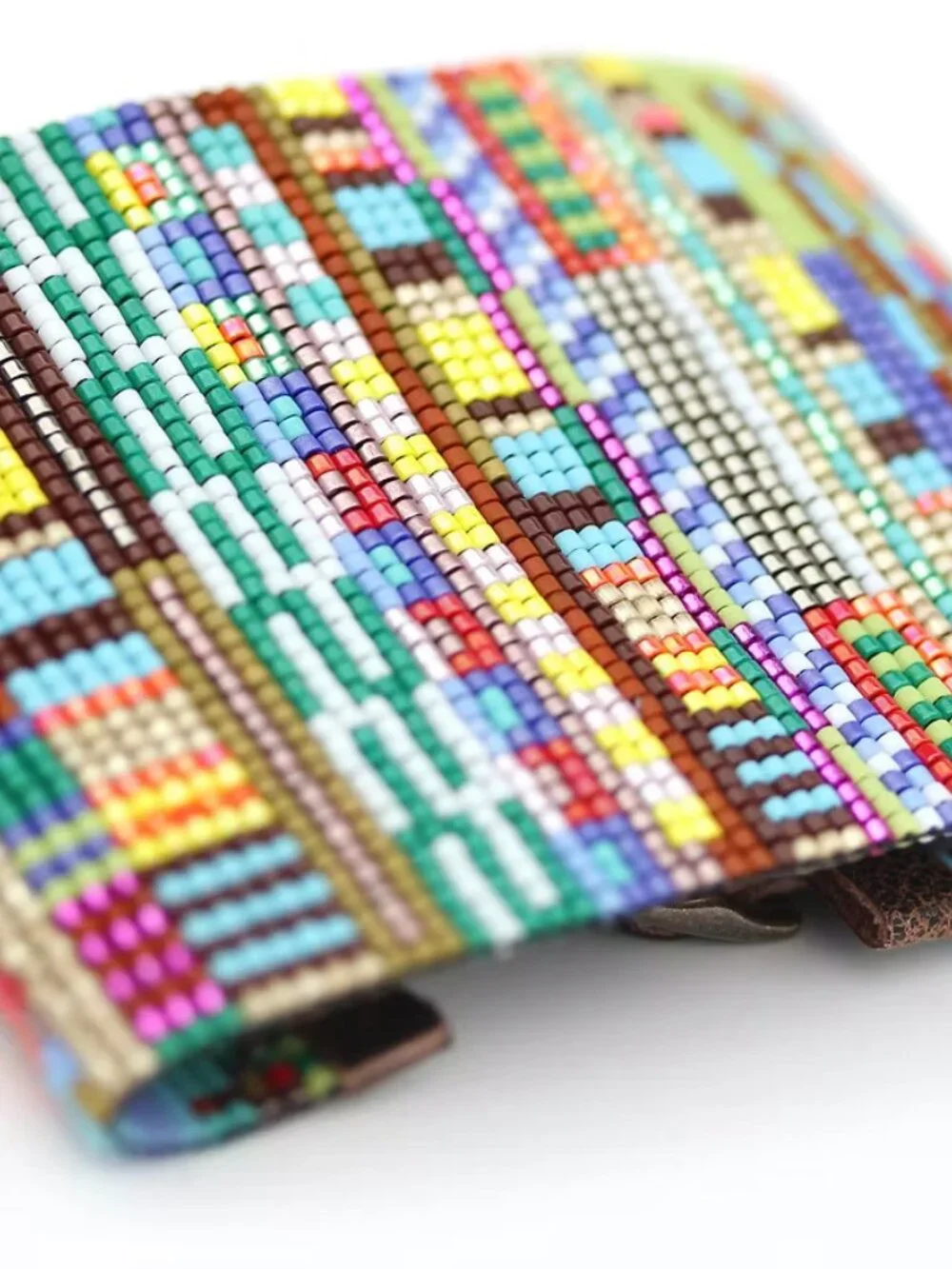 Julie Rofman handwoven beaded cuff bracelet 